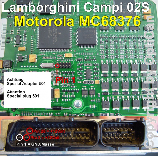 EFI CAMPI 0xS (Lamborghini) pinout diagram 2